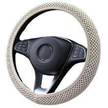 Load image into Gallery viewer, Universal Ice Silk Steering Wheel Cover Wear-resistant Anti-slip Car Accessories Microfiber Breathable Ice Silk Steering Wheel Cover Gear Handbrake Breathable Anti-Slip Warm  Steering Wheel Cover Winter Cool Summer Cover Interior
