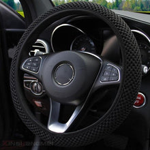 Load image into Gallery viewer, Universal Ice Silk Steering Wheel Cover Wear-resistant Anti-slip Car Accessories Microfiber Breathable Ice Silk Steering Wheel Cover Gear Handbrake Breathable Anti-Slip Warm  Steering Wheel Cover Winter Cool Summer Cover Interior
