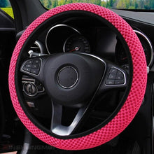 Load image into Gallery viewer, Universal Ice Silk Steering Wheel Cover Wear-resistant Anti-slip Car Accessories Microfiber Breathable Ice Silk Steering Wheel Cover Gear Handbrake Breathable Anti-Slip Warm  Steering Wheel Cover Winter Cool Summer Cover Interior
