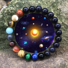 Load image into Gallery viewer, Universe Planets Solar System Galaxy Bracelets For Men Women Couple Natural Stone Bracelet Jewelry Natural Stone Semi-Precious Gemstones Beaded Bracelets For Men Women Healing Crystal Stretch Beaded Bracelet

