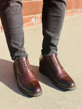 Load image into Gallery viewer, CALTO 3.2-Inch Taller Dark Brown Leather Boots Y41081
