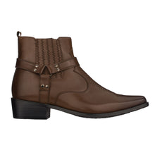 Load image into Gallery viewer, CALTO - T8113 - 3.3 Inches Taller (Dark Brown) - Zipper Boots
