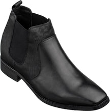 Load image into Gallery viewer, CALTO Black Leather Chelsea Boots - 3 Inches - T54021
