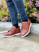 Load image into Gallery viewer, CALTO Casual 3 Inch Leather Elevator Sneakers - Brown - S4313
