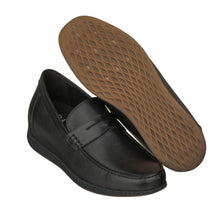 Load image into Gallery viewer, CALTO Black Penny Loafer Elevator Shoes - 2.4 Inches - S1090
