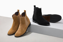 Load image into Gallery viewer, CALTO - K33090 - 2.9 Inches Taller (Black) - Suede Chelsea Boot

