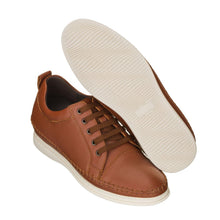 Load image into Gallery viewer, CALTO Casual 3 Inch Leather Elevator Sneakers - Brown - S4313
