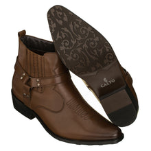 Load image into Gallery viewer, CALTO - T8113 - 3.3 Inches Taller (Dark Brown) - Zipper Boots
