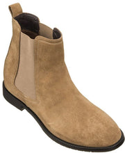 Load image into Gallery viewer, CALTO - K33091 - 2.9 Inches Taller (Khaki Brown) - Suede Chelsea Boot
