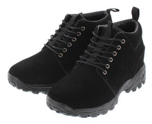 Load image into Gallery viewer, CALTO 3.2" Taller Black Hiker-Style Height-Enhancing Shoes H7222
