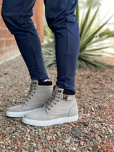 Load image into Gallery viewer, CALTO - T53120 - 2.6 Inches Taller (Nubuck Grey) - High top sneak-boot
