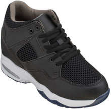 Load image into Gallery viewer, CALTO Black Elevator Sneakers - 3.4 Inches - H329082
