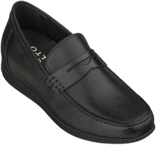 Load image into Gallery viewer, CALTO Black Penny Loafer Elevator Shoes - 2.4 Inches - S1090
