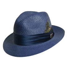 Load image into Gallery viewer, Stacy Adams Dublin- Milan Straw Fedora Hat
