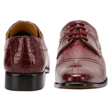 Load image into Gallery viewer, Sassy Crocodile Ostrich Print Lace-Up Dress Shoes
