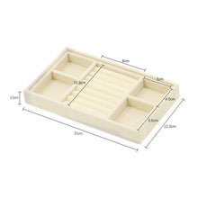 Load image into Gallery viewer, Upgrade Velvet Jewelry Storage Box Necklace Stackable Display Tray Bracelet Earring Organizers Handicrafts Drawer Box Grey Stackable Jewelry Inserts Compartments Velvet Display Storage Box for Necklace
