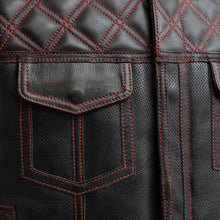 Load image into Gallery viewer, Upside Perforated Men's Club Style Leather Vest
