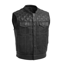 Load image into Gallery viewer, Upside Perforated Men's Club Style Leather Vest
