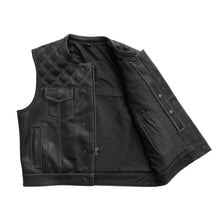 Load image into Gallery viewer, Upside Perforated Men's Club Style Leather Vest
