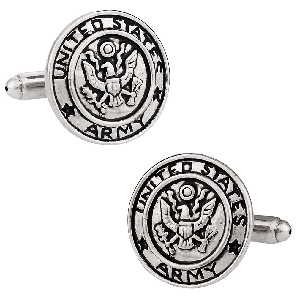 US Army Cufflinks Silver