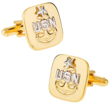 Load image into Gallery viewer, US Navy Cufflinks E8 Senior Chief Petty Officer CSPO USN

