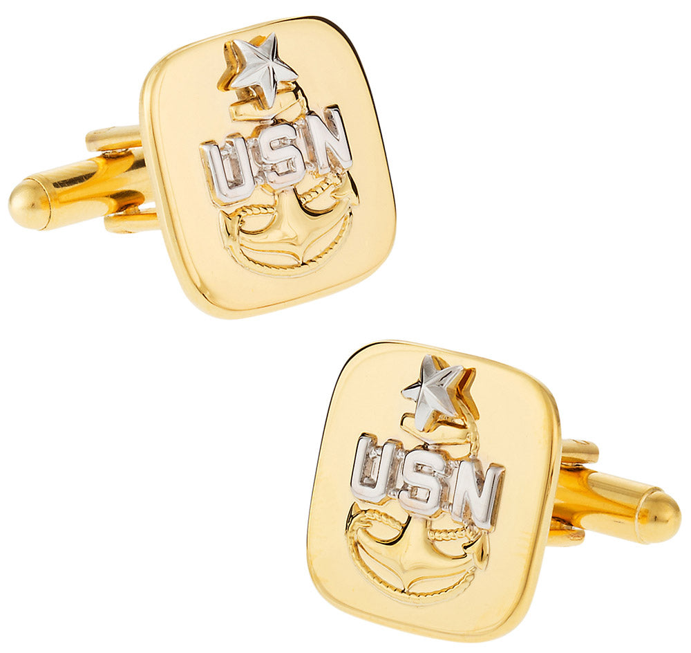 US Navy Cufflinks E8 Senior Chief Petty Officer CSPO USN