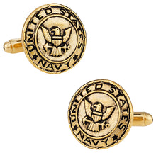 Load image into Gallery viewer, US Navy Cufflinks Gold
