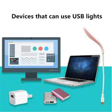 Load image into Gallery viewer, USB LED Read Study Work Desk Plug-in Light Lamp Touch Telescopic Portable Foldable Light Night Light Eye Protection Desk Light Decorative Table Lamp Cute Study Lamps for Bedroom Décor
