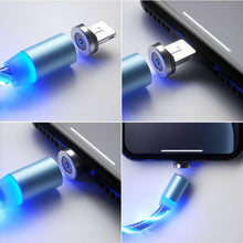 Load image into Gallery viewer, USB Phone  Magnet Phone Charger Cord Cable Car Phone Charger Mobile USB Magnetic Cable Micro USB Phones Cable Car Data Line Streamer Data Cable Fast Charging 360 Degree Magnetic USB Magnetic Cable Micro USB Magnet Phone Charger Cord

