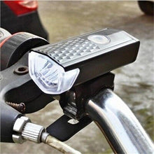 Load image into Gallery viewer, USB Rechargeable  3 Mode Bicycle Front Light Lamp Bike Headlight Cycling LED Powerful Bicycle Front Headlight Waterproof Bike Headlight End Tail Light Set 300 Lumen
