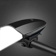 Load image into Gallery viewer, USB Rechargeable LED Display Light Bike Front Light Headlights Electric Horn Bell Cycling Rainproof Flashlight Waterproof Bicycle Lights With Horn Bike Lights For Road Electric Scooter And Mountain Bike Night Safety Flashlight
