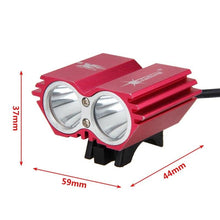 Load image into Gallery viewer, USB Waterproof Bike Light LED Front Bicycle Headlight Dual Lamps Super Bright LED Cycling Bike Light Front Headlight 4 Modes Bikelight Headlamp Rechargeable USB Led Lamp 8000LM
