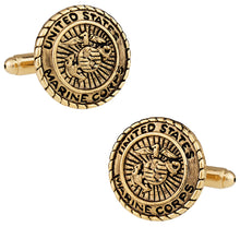 Load image into Gallery viewer, USMC Marine Corp Cufflinks Gold
