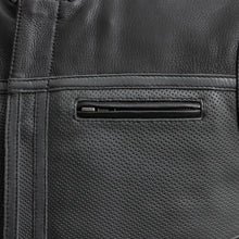 Load image into Gallery viewer, V-Twin Visionary Battleship Perforated Leather Vest
