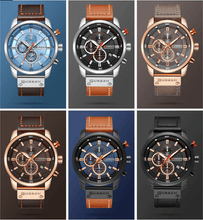 Load image into Gallery viewer, Men's Waterproof Elegant Sport Watch With Chronometers Day View, Leather  Belts And Hardlex Scratch Resistant Glass Perfect Gift For Him
