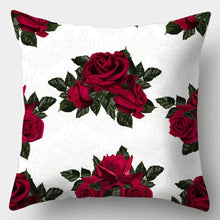 Load image into Gallery viewer, Valentines Day Red Heart And Flowers Pillow Cover Decorative Cushion Case Home Decor Sofa Couch Bedroom Car Flower Pillow Covers Love Pillow Covers Decorative Linen Square Throw Pillow Covers Couple Cushion Cases Home Decor for Sofa Bedroom Car  45x45cm

