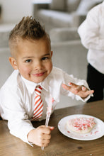 Load image into Gallery viewer, Scarlet Stripe Boys Tie
