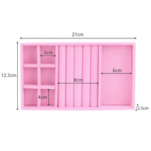 Load image into Gallery viewer, Velvet Jewelry Box Display Tray Drawer Storage Jewelry Holder For Ring Earrings Necklace Bracelet Soft Velvet Organizer Case Velvet Display Holder for Earrings Ring Bracelet Necklace
