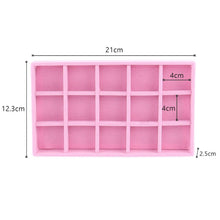 Load image into Gallery viewer, Velvet Jewelry Box Display Tray Drawer Storage Jewelry Holder For Ring Earrings Necklace Bracelet Soft Velvet Organizer Case Velvet Display Holder for Earrings Ring Bracelet Necklace
