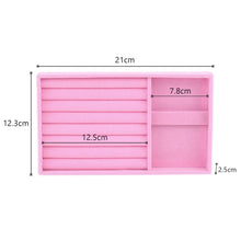 Load image into Gallery viewer, Velvet Jewelry Box Display Tray Drawer Storage Jewelry Holder For Ring Earrings Necklace Bracelet Soft Velvet Organizer Case Velvet Display Holder for Earrings Ring Bracelet Necklace
