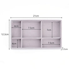 Load image into Gallery viewer, Velvet Jewelry Box Display Tray Drawer Storage Jewelry Holder For Ring Earrings Necklace Bracelet Soft Velvet Organizer Case Velvet Display Holder for Earrings Ring Bracelet Necklace
