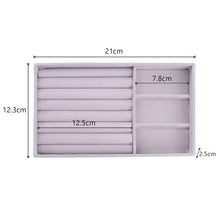 Load image into Gallery viewer, Velvet Jewelry Box Display Tray Drawer Storage Jewelry Holder For Ring Earrings Necklace Bracelet Soft Velvet Organizer Case Velvet Display Holder for Earrings Ring Bracelet Necklace
