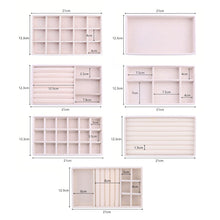 Load image into Gallery viewer, Velvet Jewelry Box Display Tray Drawer Storage Jewelry Holder For Ring Earrings Necklace Bracelet Soft Velvet Organizer Case Velvet Display Holder for Earrings Ring Bracelet Necklace

