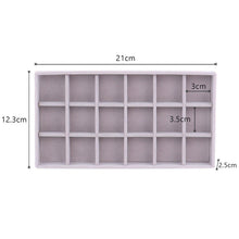 Load image into Gallery viewer, Velvet Jewelry Box Display Tray Drawer Storage Jewelry Holder For Ring Earrings Necklace Bracelet Soft Velvet Organizer Case Velvet Display Holder for Earrings Ring Bracelet Necklace
