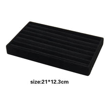 Load image into Gallery viewer, Velvet Jewelry Display Stackable Exquisite Jewelry Holder Portable Ring Earrings Necklace Organizer Box organizer Velvet Drawer Organizer Showcase Jewelry Storage for Bracelet Necklace Earring Ring
