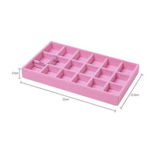 Load image into Gallery viewer, Velvet Jewelry Tray Handicraft Accessories Storage Ring Earring Necklace Finished Product Display Box Grey Beige Organizer Jewelry Storage Organizer Drawer Tray for Necklaces, Rings, Bracelets and Earrings
