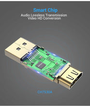Load image into Gallery viewer, Vention DP To HDMI Adapter And 4K DP To HDMI Video Audio Converter for PC Laptop Projector Monitor
