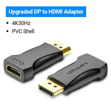 Load image into Gallery viewer, Vention DP To HDMI Adapter And 4K DP To HDMI Video Audio Converter for PC Laptop Projector Monitor
