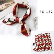 Load image into Gallery viewer, Versatile Square Silk Scarf For Women Fashionable Printed Small Neck Scarfs Office Lady Hair Band Foulard Hand For Female Bandana Shawl
