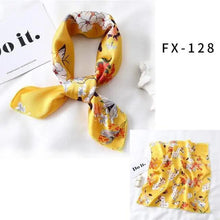 Load image into Gallery viewer, Versatile Square Silk Scarf For Women Fashionable Printed Small Neck Scarfs Office Lady Hair Band Foulard Hand For Female Bandana Shawl
